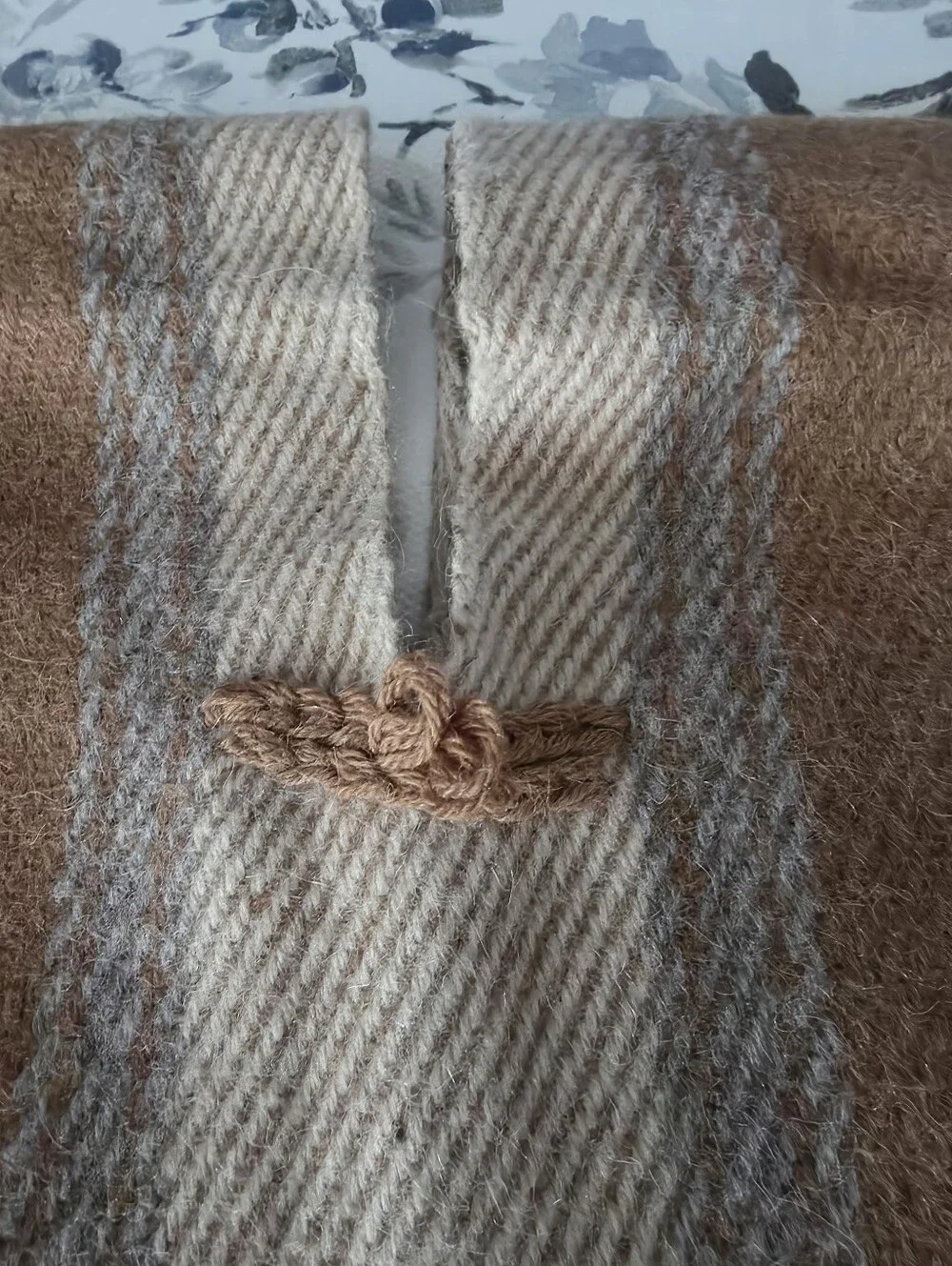 Alpaca Wool Fringed Poncho/cape Blanket